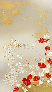 芭蕉叶花鸟背景图片_传统中国风中式花鸟刺绣纹理背景3