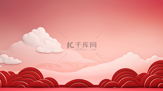 中国风祥云喜庆简约背景24