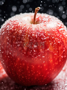 红色的大苹果雪花背景10