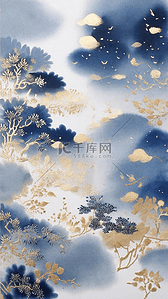 芭蕉叶花鸟背景图片_传统中国风中式花鸟刺绣纹理背景19