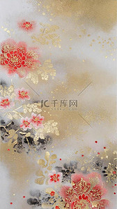 中式花纹纹理背景图片_中式刺绣传统国风花卉刺绣纹理背景7