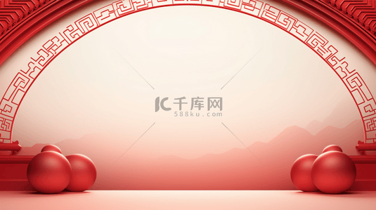 喜庆花灯背景图片_中国风祥云喜庆简约背景19