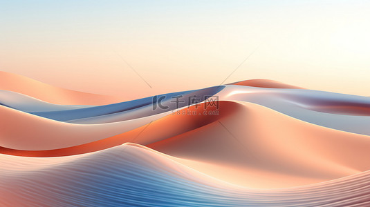 沙漠山丘浪状的光波12