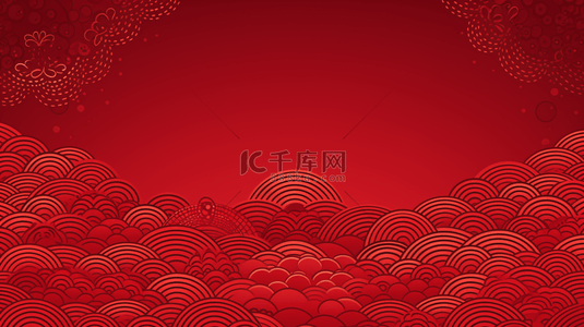 古典背景图片_红色中国风祥云纹理创意背景18