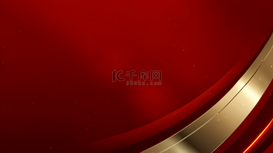 红背景图片_新年年会红金飘带红金光效背景3