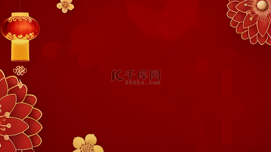暖春花开背景图片_传统新年中国风富贵花开背景