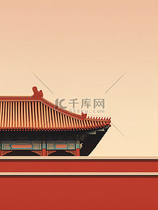 优雅背景图片_中国宫殿建筑和屋檐东方美学3