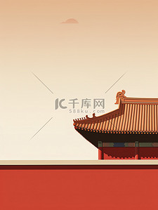 优雅背景图片_中国宫殿建筑和屋檐东方美学8