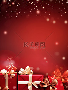 圣诞节背景图片_圣诞节日海报红色背景14