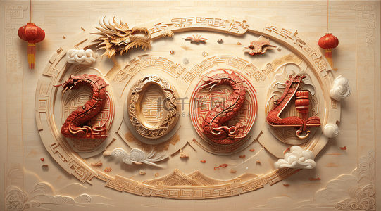 新年字体背景图片_2024年中国风艺术字背景8