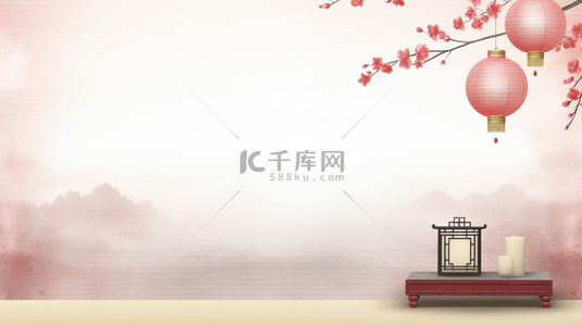 红色喜庆中国风灯笼装饰背景10