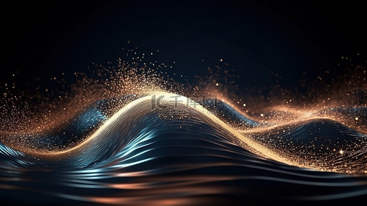 科技粒子抽象背景背景图片_流动波粒子抽象艺术背景21