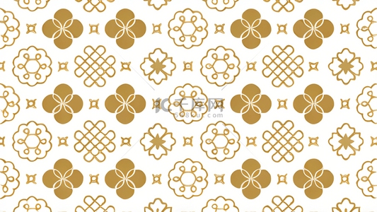 新疆花纹背景图片_新年金色国风中式花纹平铺底纹3