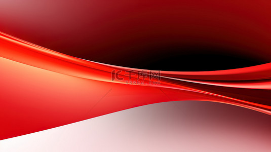 红色时尚光效渐变科技商务流体炫彩曲线背景