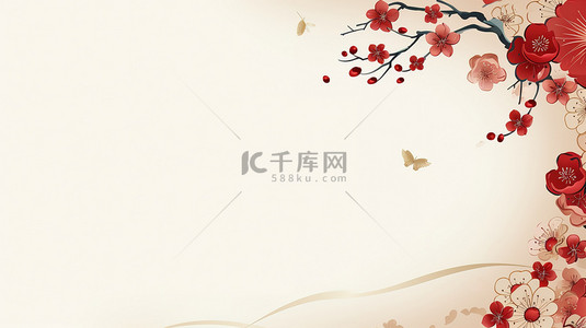 春节花朵白色壁纸背景10