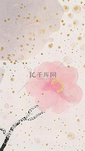 壁纸背景图片_国风壁纸新春壁纸粉色山茶花手机壁纸