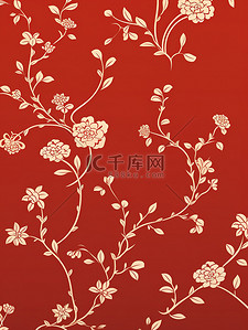 花纹背景图片_简约的新年春节花纹红色背景13