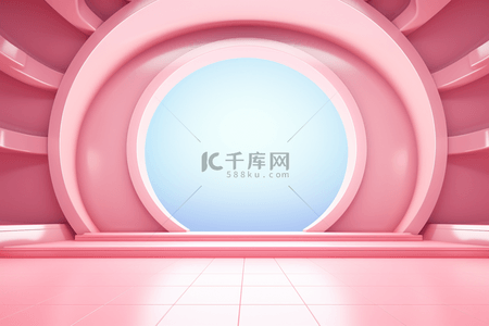 欧式风穹顶大厅创意背景10