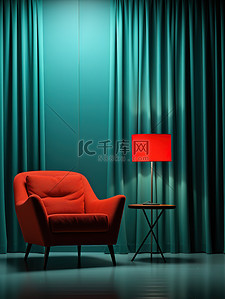 电商窗帘背景图片_窗帘窗户椅子电商背景1