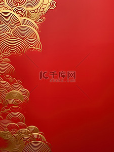国庆背景图片_金箔简约纹理红色新年背景4
