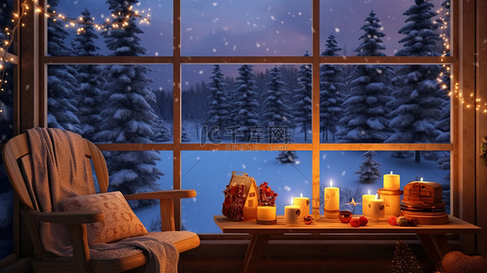 冬季背景图片_冬季温馨的圣诞气氛11