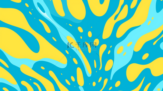 涂鸦素材背景图片_黄色蓝色抽象艺术颜料背景2