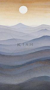 岩彩室内现代文艺装饰画背景17