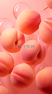 桃子清新背景图片_潘通流行色柔和桃桃子背景14