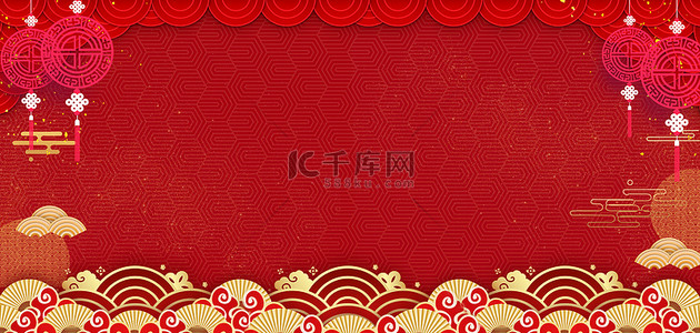 春节背景图片背景图片_春节边框花边红色中国风背景图片