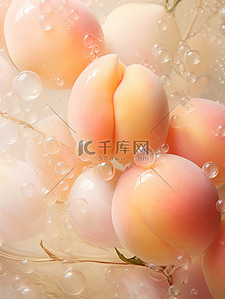 柔和桃子水泡背景7