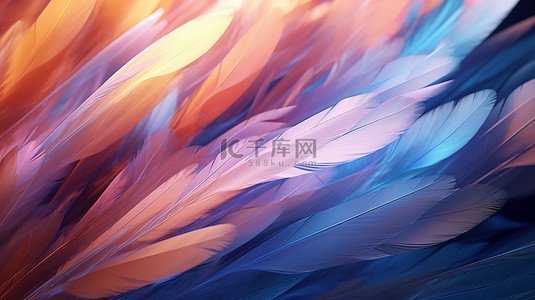 羽毛球logo背景图片_五彩羽毛的抽象背景1