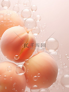 柔和桃子水泡背景1