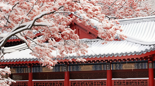 初雪背景图片_紫禁城故宫大雪纷飞15设计图