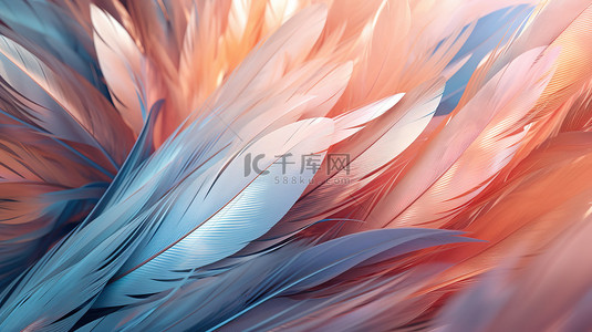 五彩羽毛的抽象背景19