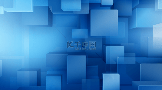 蓝色科技感方块层次装饰背景16设计