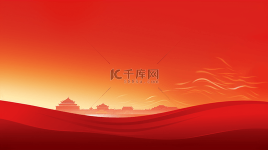 正能量背景图片_中国红正能量古典建筑背景22
