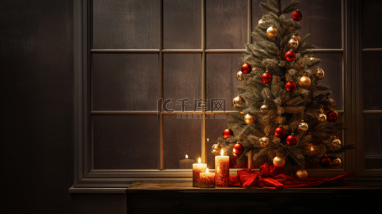 冬季圣诞节圣诞树简约背景7背景素材