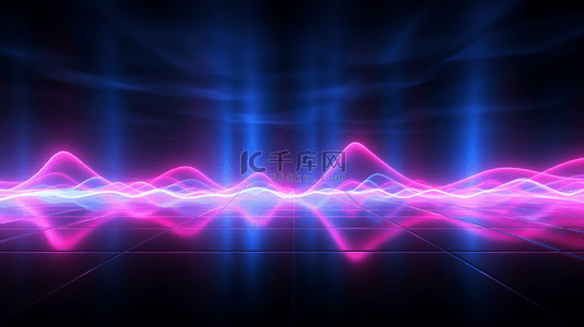 蓝紫色光效线条音乐节奏背景6背景图片