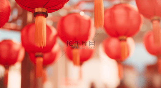 欢庆新年背景图片_红色新年中国年喜庆灯笼背景2背景图片