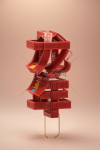 国风字背景图片_2024喜庆红色龙年中国风字体11