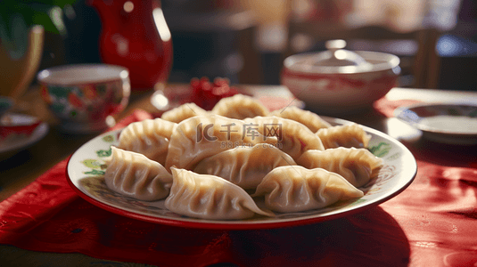 水饺简介背景图片_春节一盘水饺美食背景24