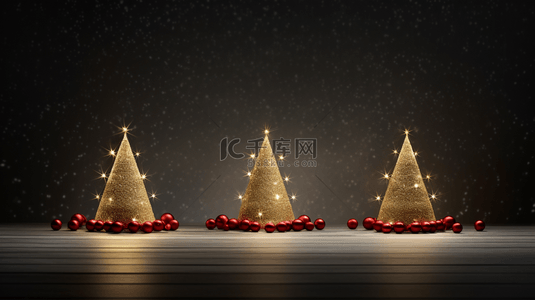 圣诞树素材背景图片_冬季圣诞节圣诞树简约背景18素材