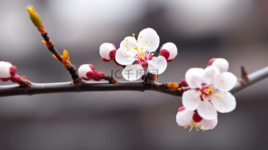 故宫中盛开的一枝梅花图片7