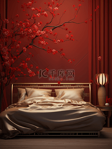 中国风喜庆装饰卧室图片40
