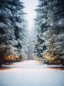 冬至背景图片_冬天松树雪景大雪18背景图