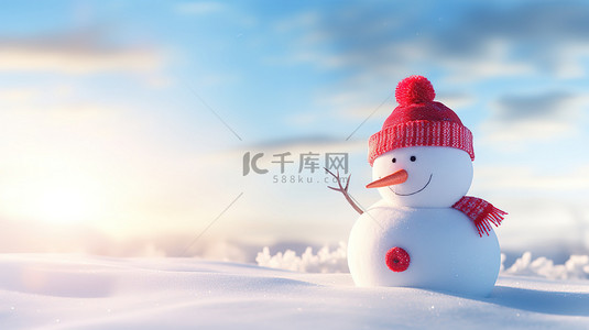 雪山上的雪人天空晴朗2设计图