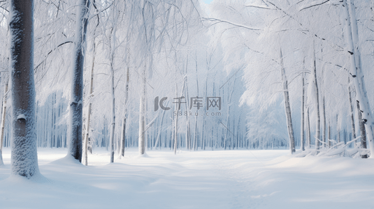 冬季雪景树林风景图片16