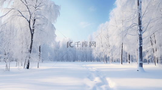 大雪背景图片_冬季雪景树林风景图片20