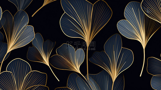 壁纸图片背景图片_金叶植物装饰艺术壁纸18图片