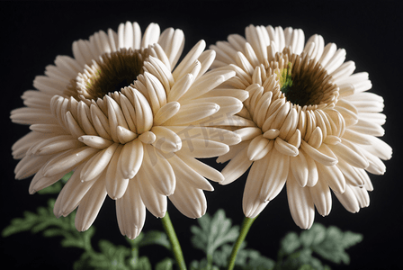 一朵盛开的白菊花高清图片